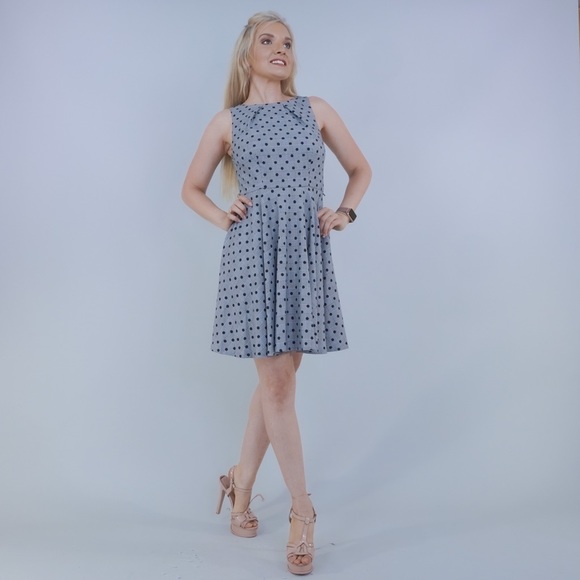 Grey and Black Polka Dot Sundress by Elle - Picture 11 of 14